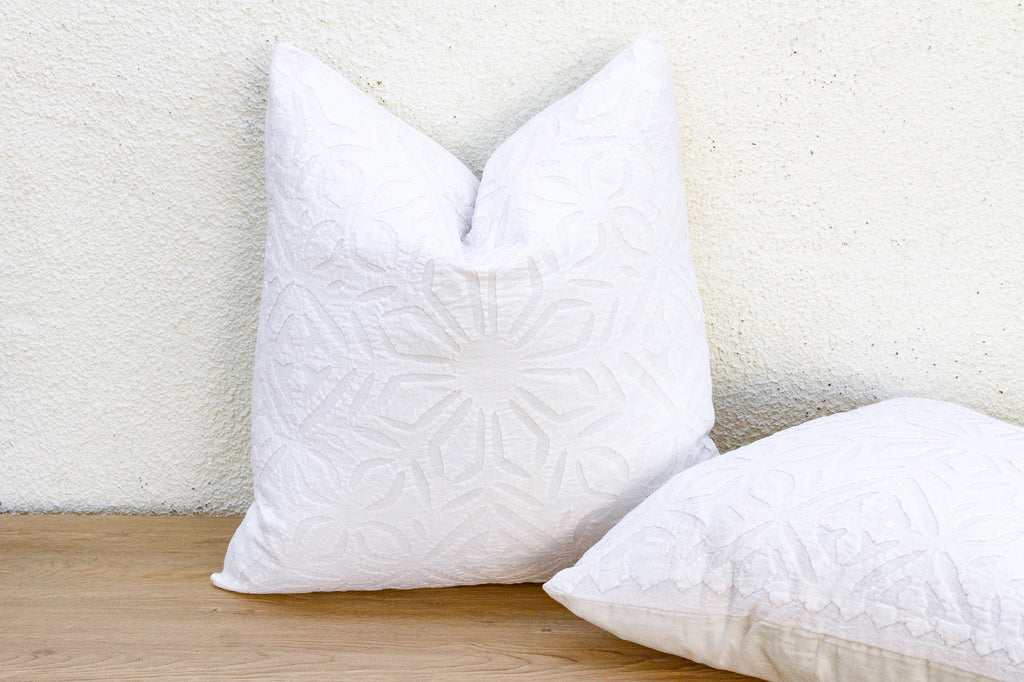 Diamond Weave, Pair of Appliqué Pillow Covers