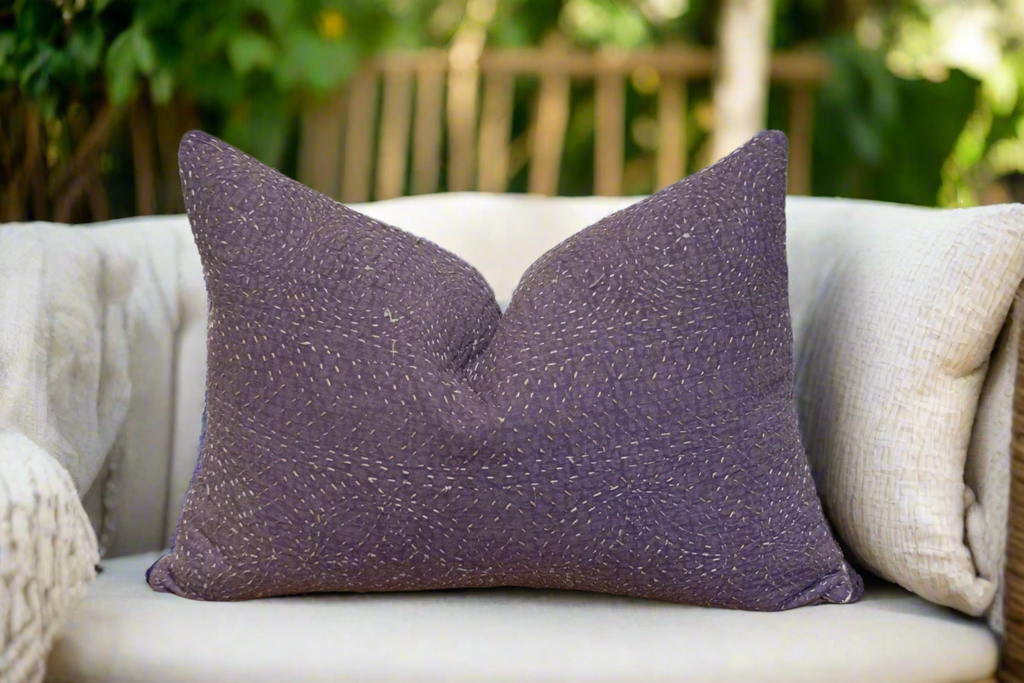 Indigo Hand-Stitched Pillow Cover (Trade)