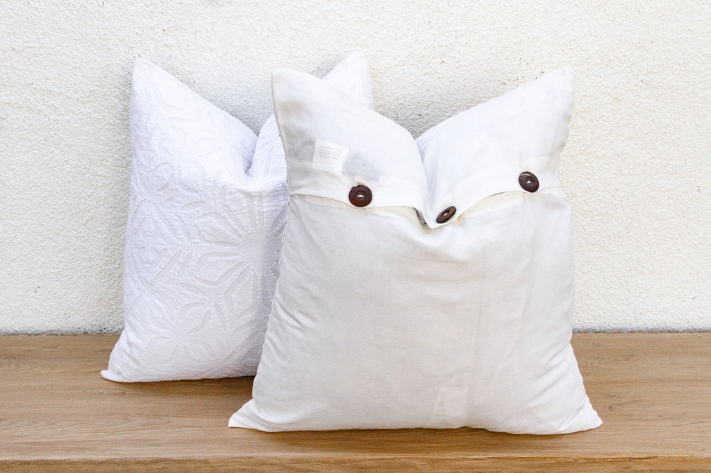 Diamond Weave, Pair of Appliqué Pillow Covers