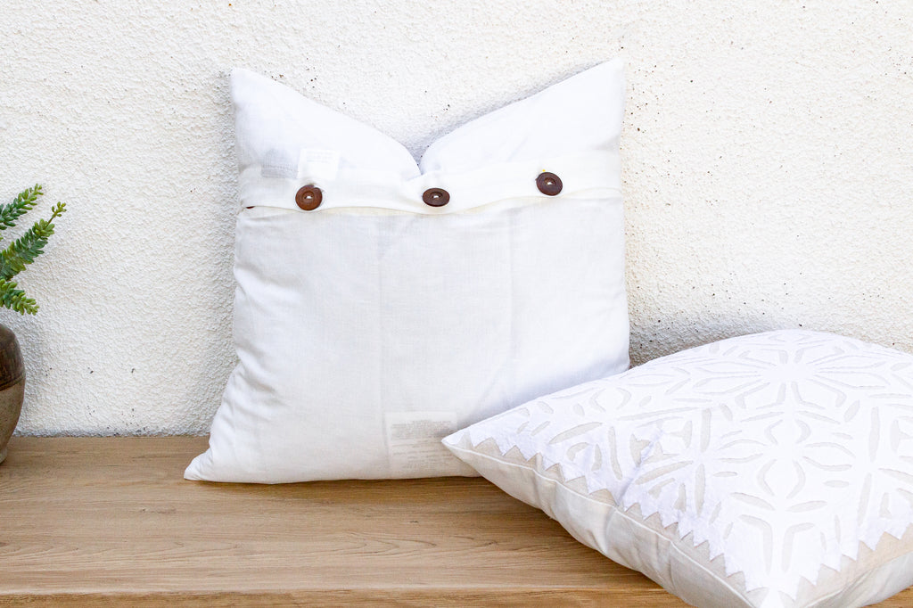 Marble Scroll, Pair of Appliqué Pillow Covers (Trade)