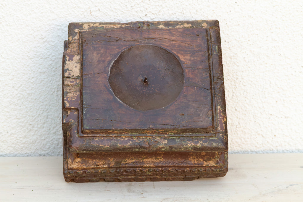 Weathered Indian Teak Architectural Plinth