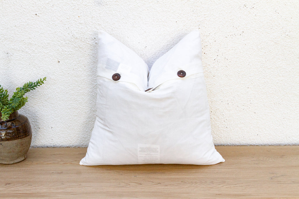 Kutch White Applique Pillow Cover (Trade)