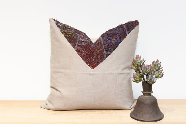 Rohira Antique Tapestry Linen Pillow
