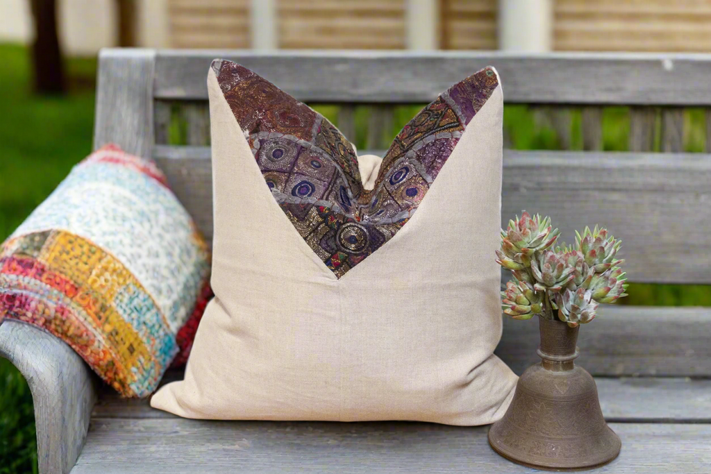 Ayana Antique Tapestry Linen Pillow