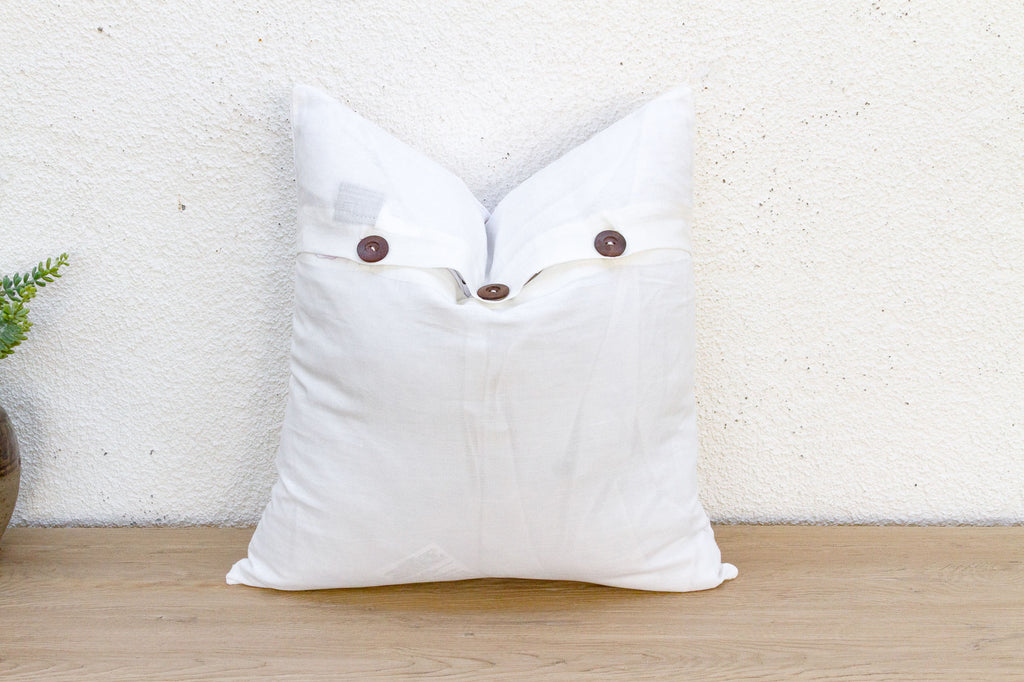 Udaipur Bloom White Applique Pillow Cover