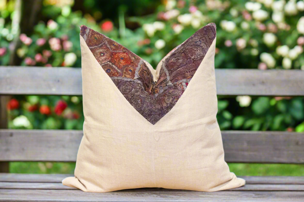 Kashni Antique Tapestry Linen Pillow