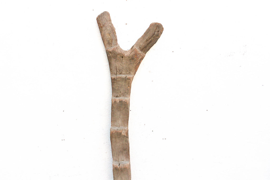 Antique Sculptural Dogan Ladder Post