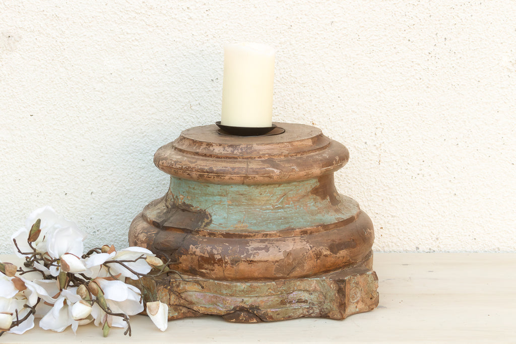 Early 1800's Large Teak Column Base (Trade)