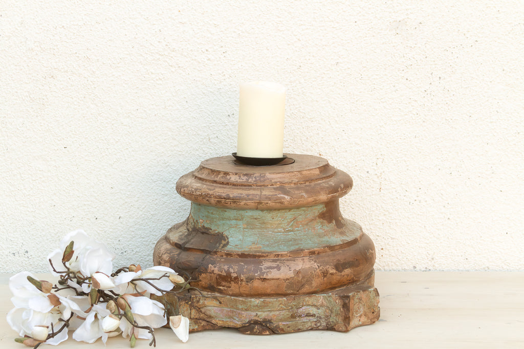 Early 1800's Large Teak Column Base (Trade)