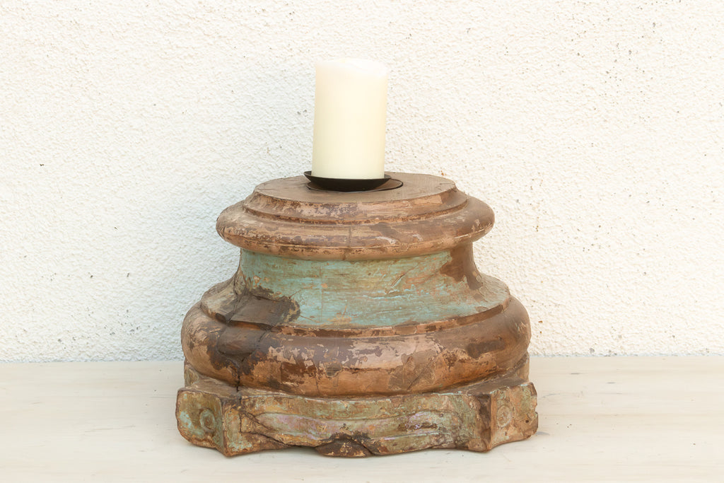 Early 1800's Large Teak Column Base (Trade)