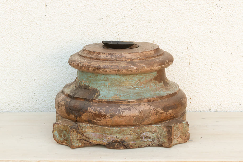Early 1800's Large Teak Column Base (Trade)