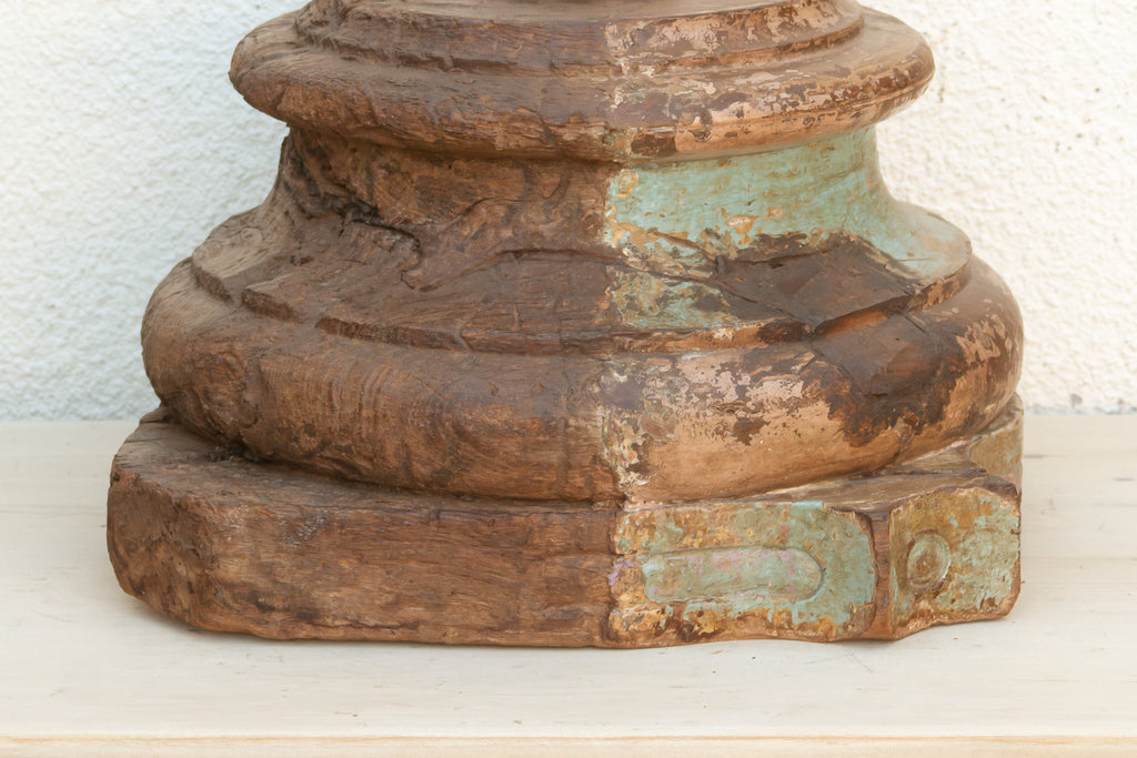 Early 1800's Large Teak Column Base (Trade)