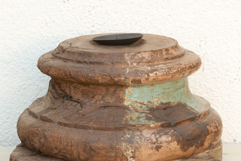 Early 1800's Large Teak Column Base (Trade)