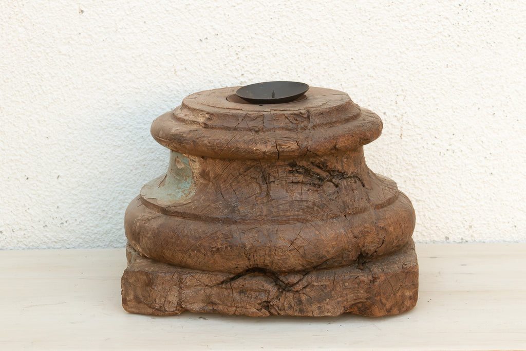 Early 1800's Large Teak Column Base (Trade)