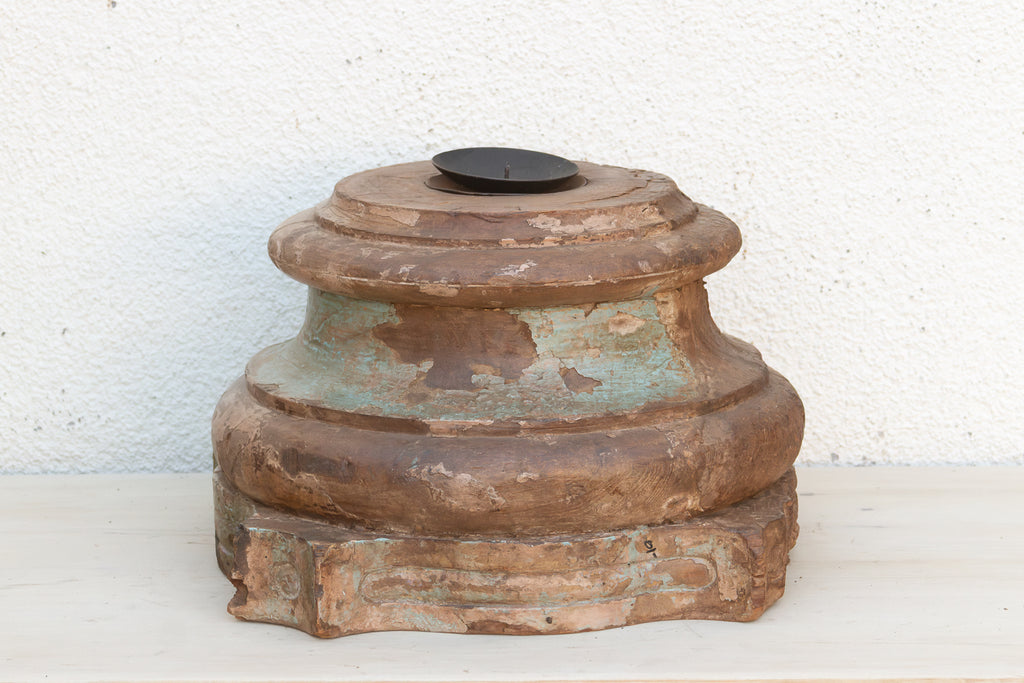 Early 1800's Large Teak Column Base (Trade)