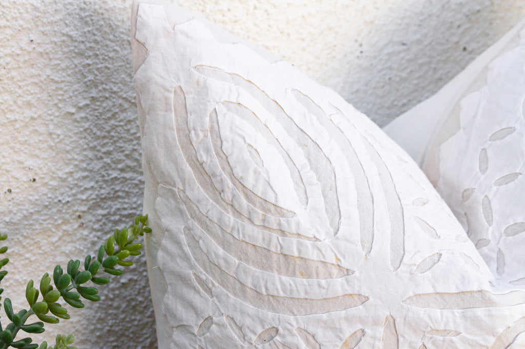 Lily Breeze Applique Pillow Cover