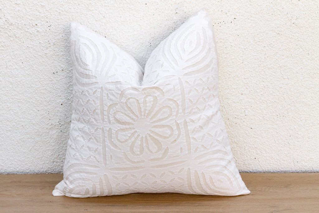 Lily Breeze Applique Pillow Cover