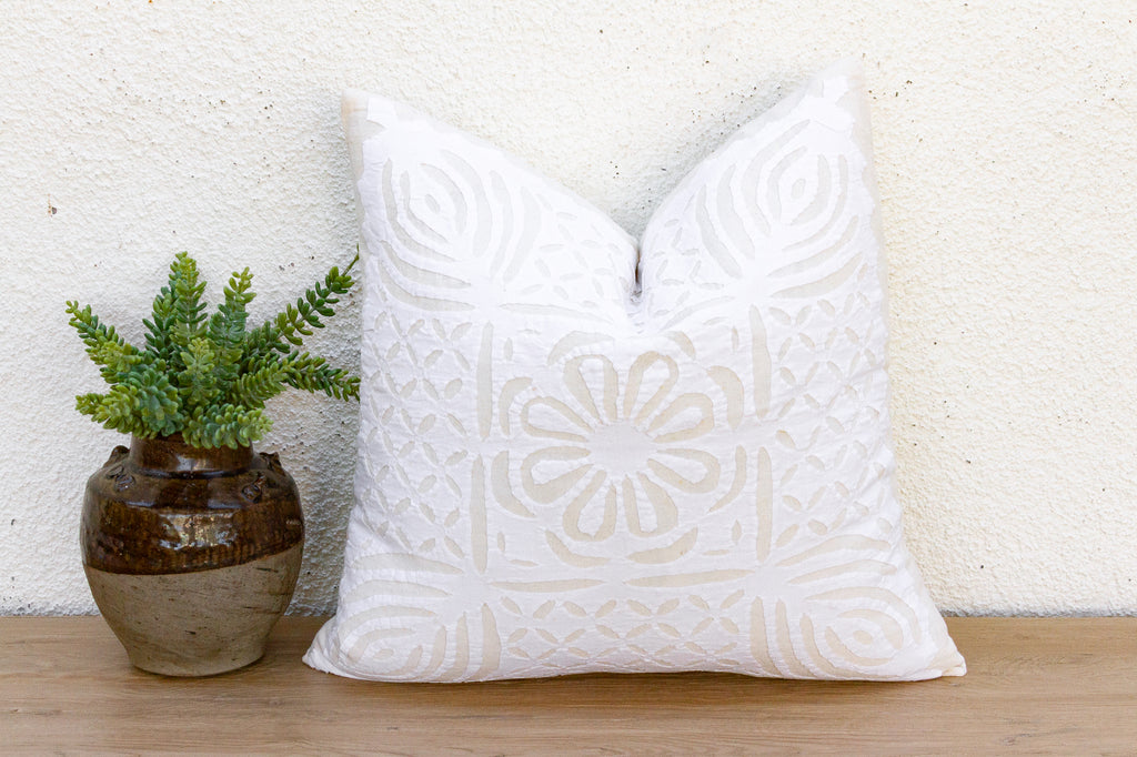 Marigold Dreams Applique Pillow Cover
