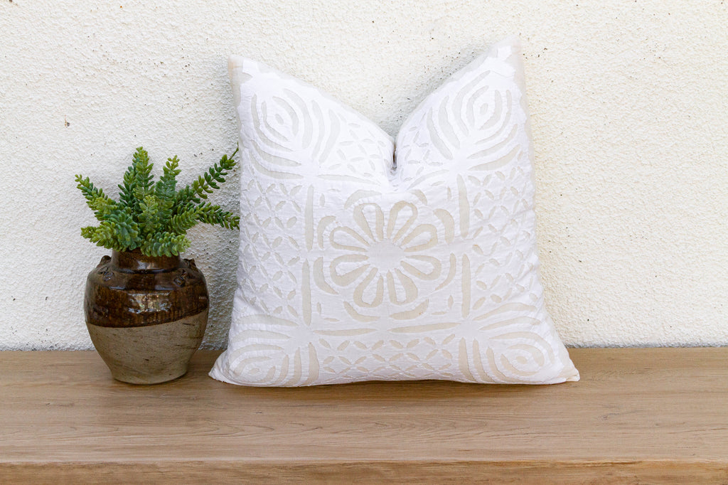 Marigold Dreams Applique Pillow Cover