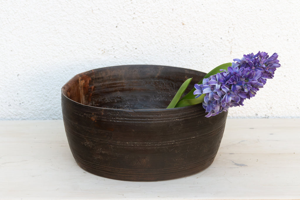 Patinated Dark Smoke Kitchen Bowl
