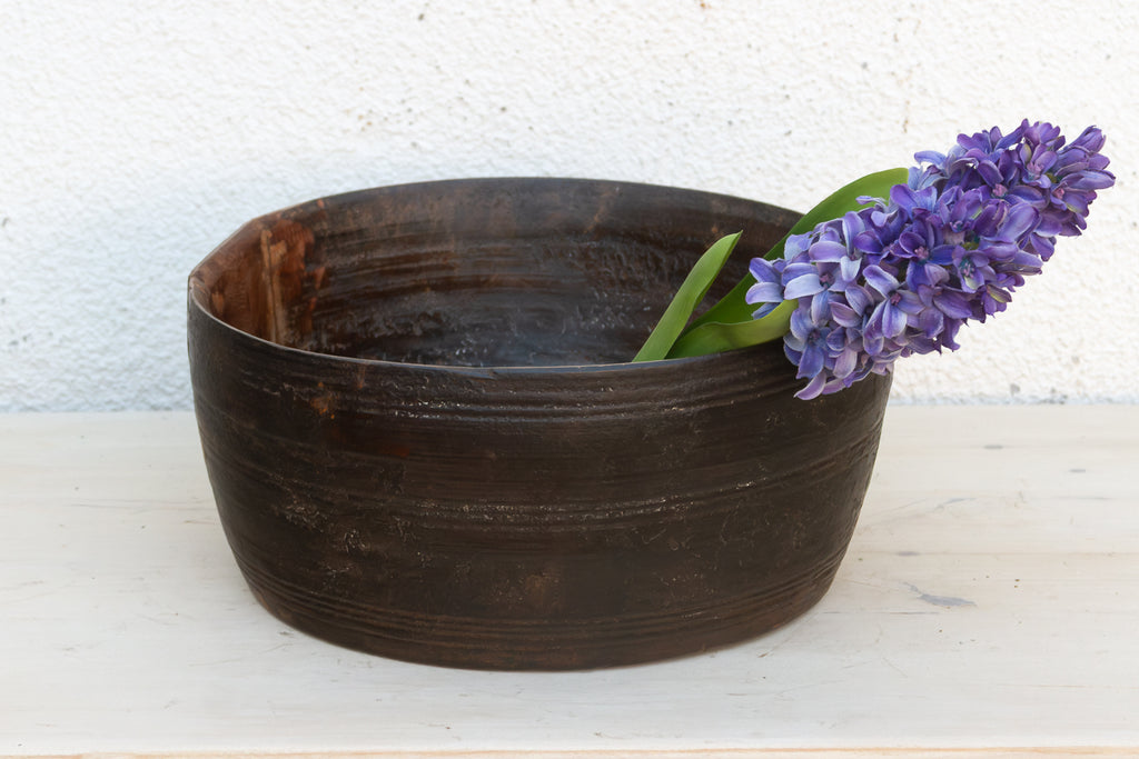 Patinated Dark Smoke Kitchen Bowl