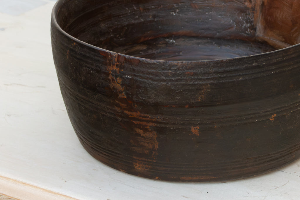 Patinated Dark Smoke Kitchen Bowl