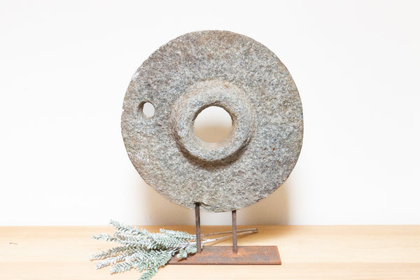 Large Grinding Stone on Stand
