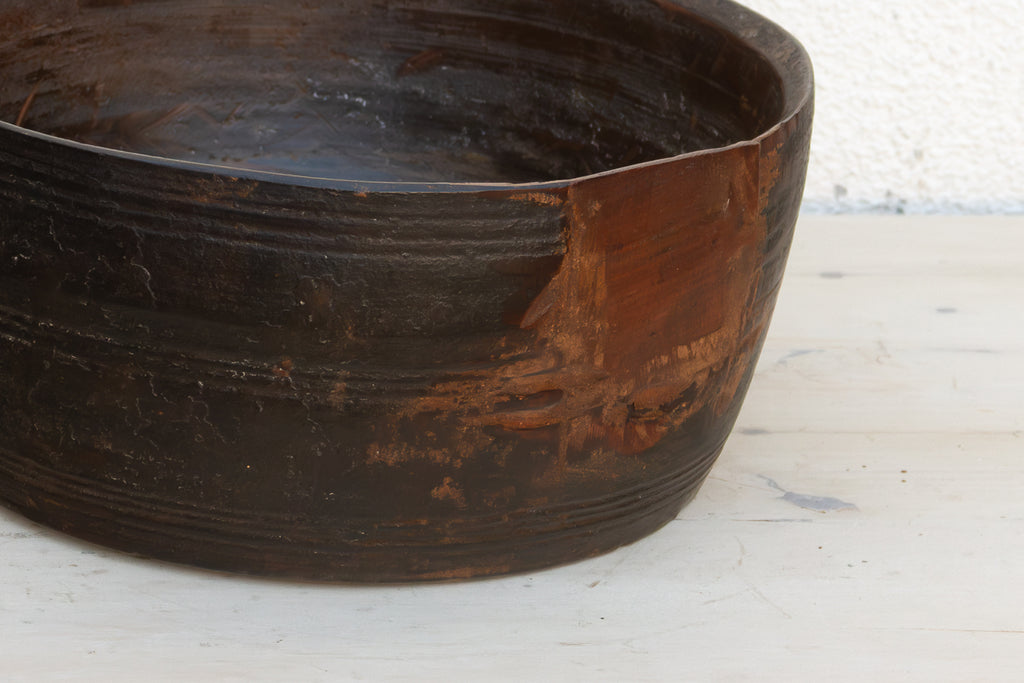 Patinated Dark Smoke Kitchen Bowl