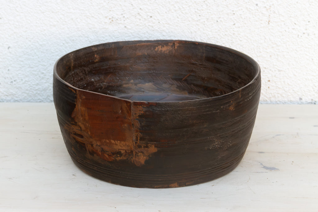 Patinated Dark Smoke Kitchen Bowl