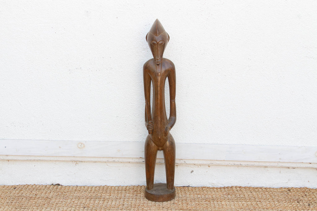 Refined Fang People Male Guardian Figure