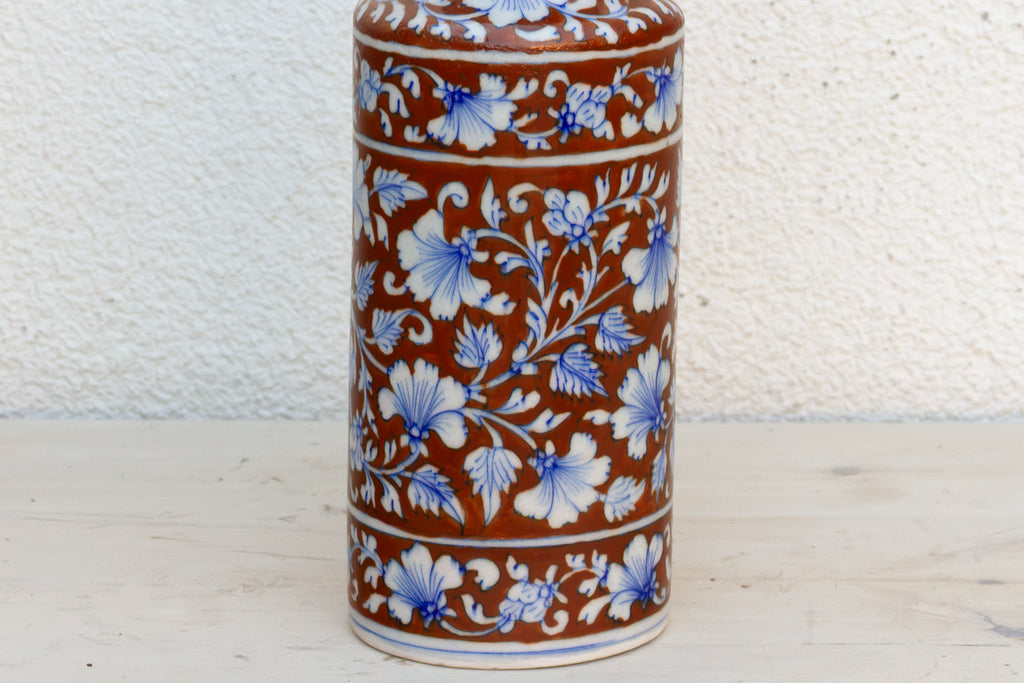 Blue Bloom Jaipur Cylinder Vase