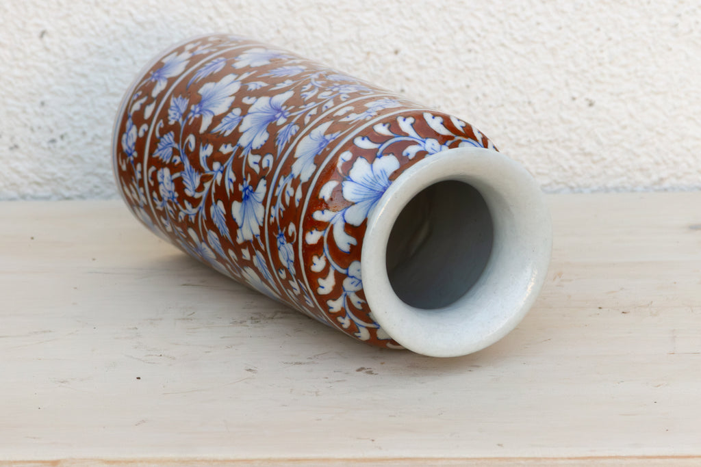Blue Bloom Jaipur Cylinder Vase