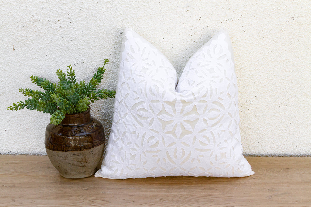 Amrita Bloom Applique Pillow Cover