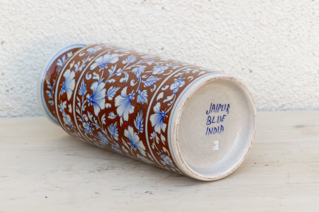 Blue Bloom Jaipur Cylinder Vase