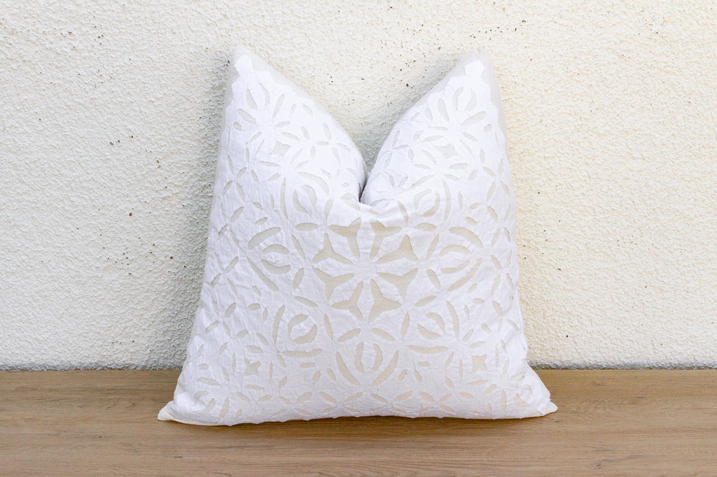 Amrita Bloom Applique Pillow Cover