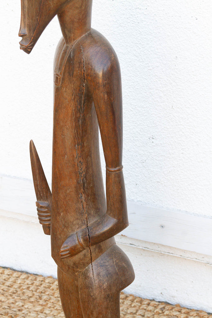 Refined Fang People Male Guardian Figure