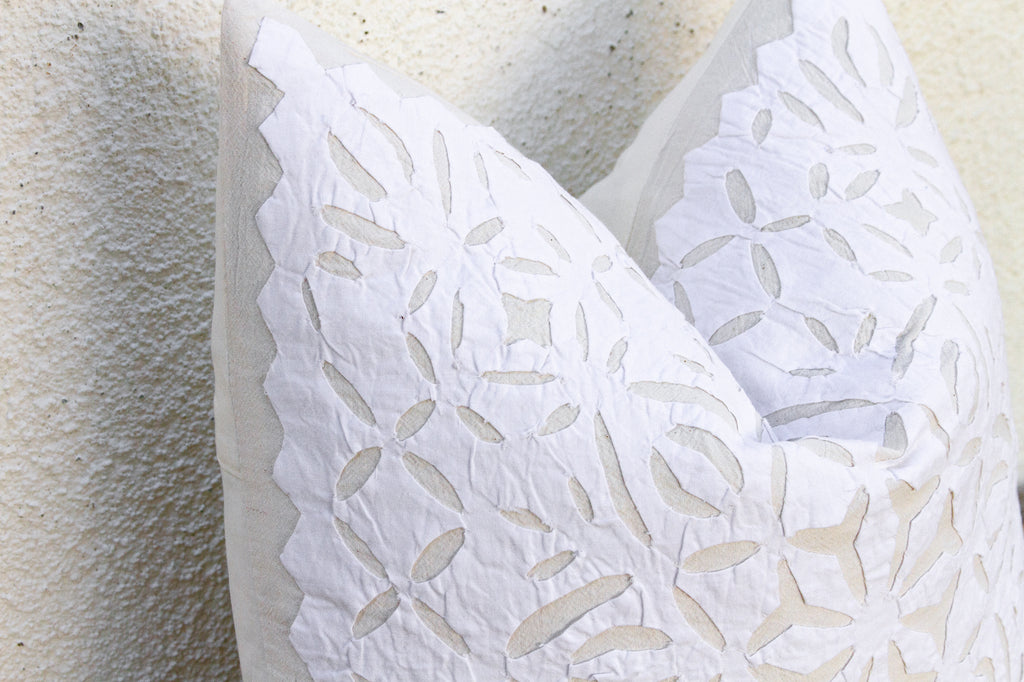 Amrita Bloom Applique Pillow Cover
