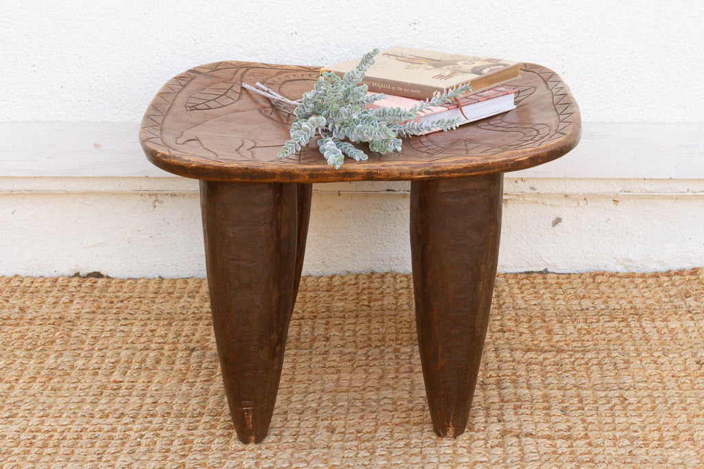 Elephant Motif African Senufo Table