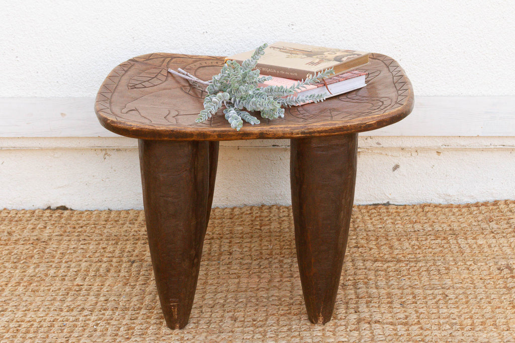 Elephant Motif African Senufo Table