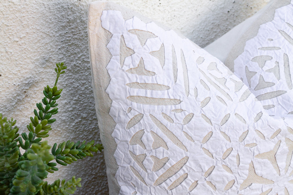 Kesar Bloom Applique Pillow Cover