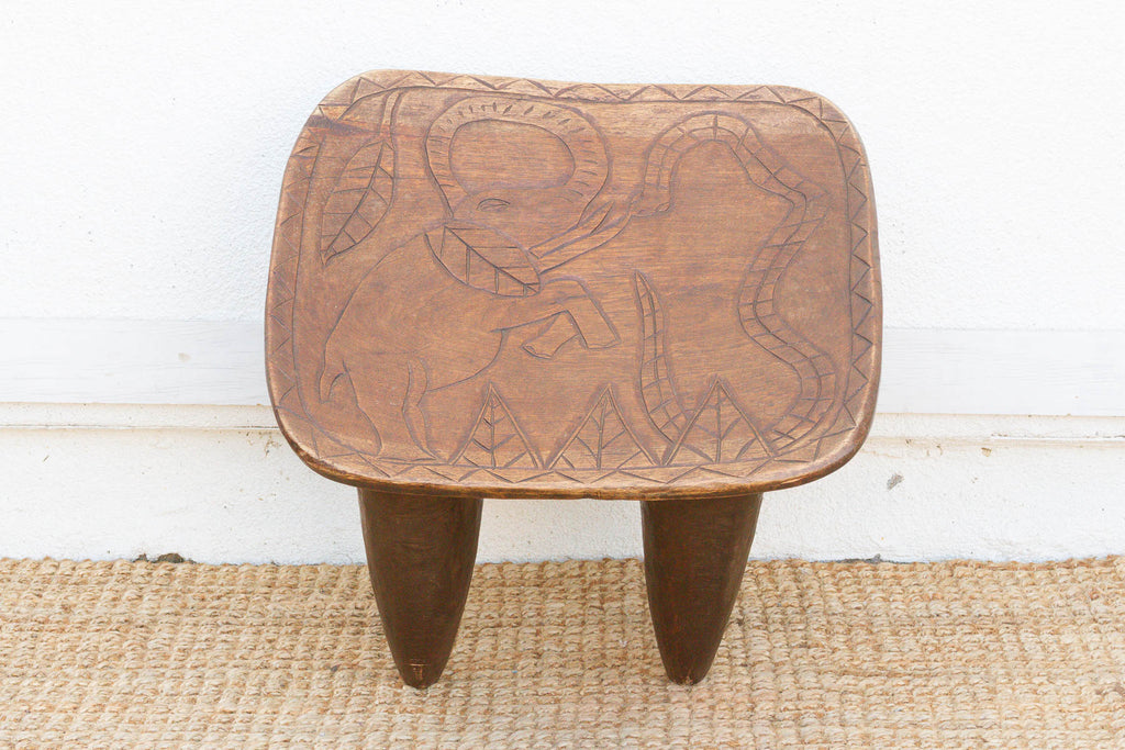 Elephant Motif African Senufo Table