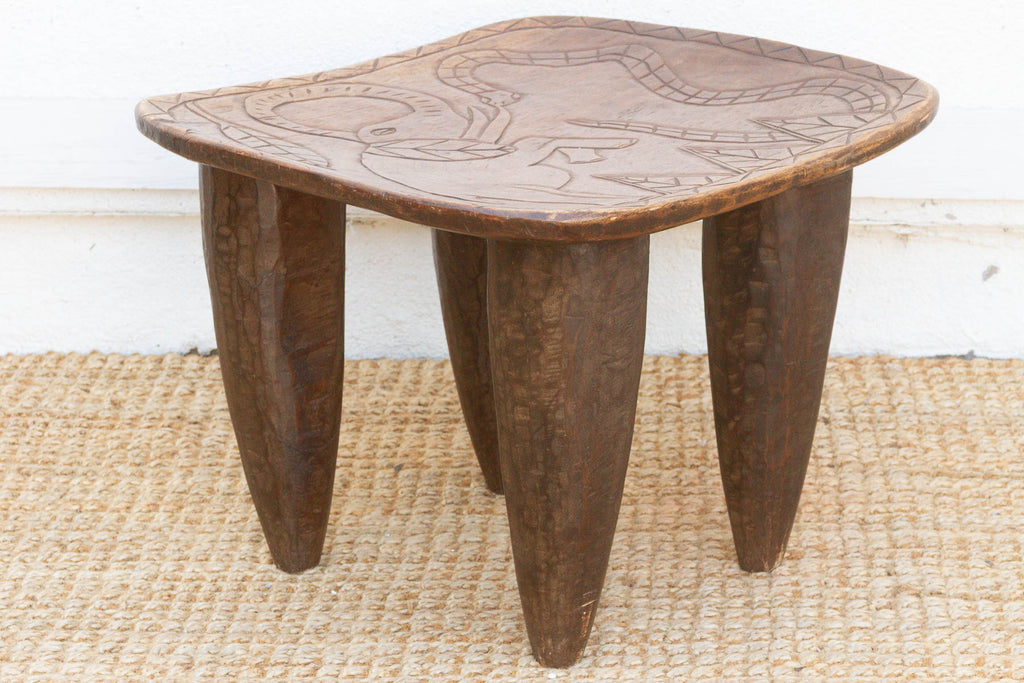 Elephant Motif African Senufo Table