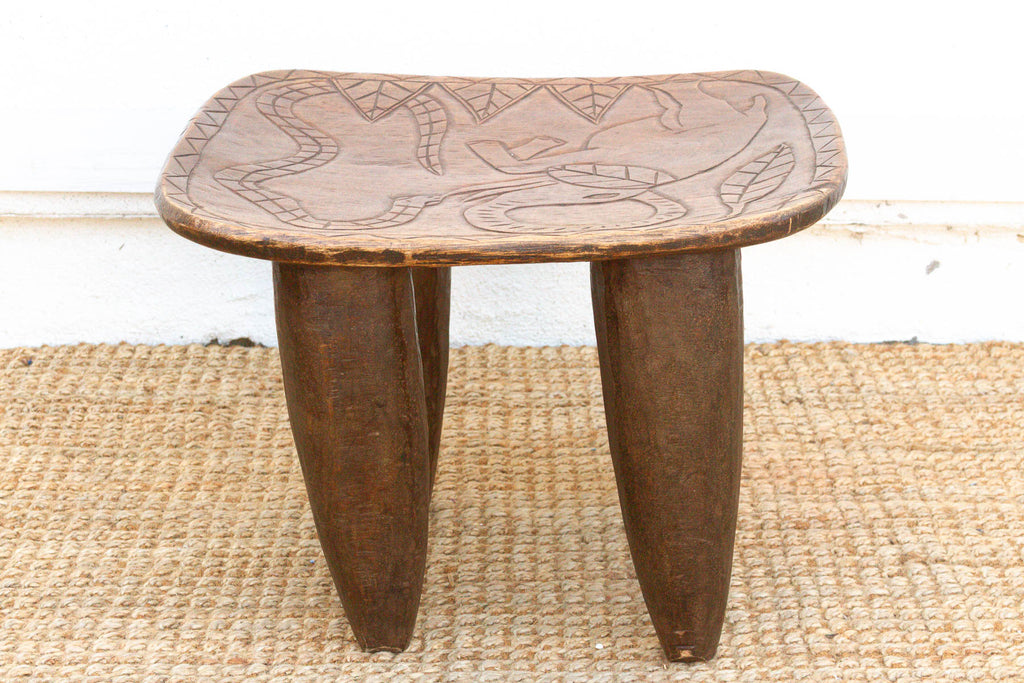 Elephant Motif African Senufo Table