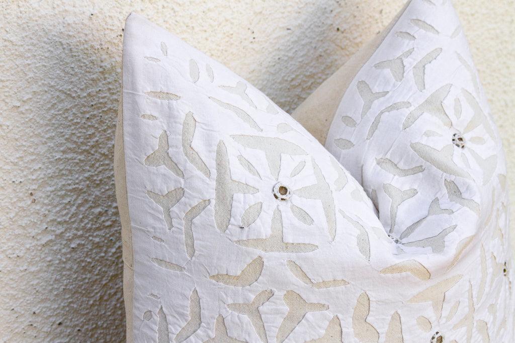 Chandani Phool Applique Pillow Cover