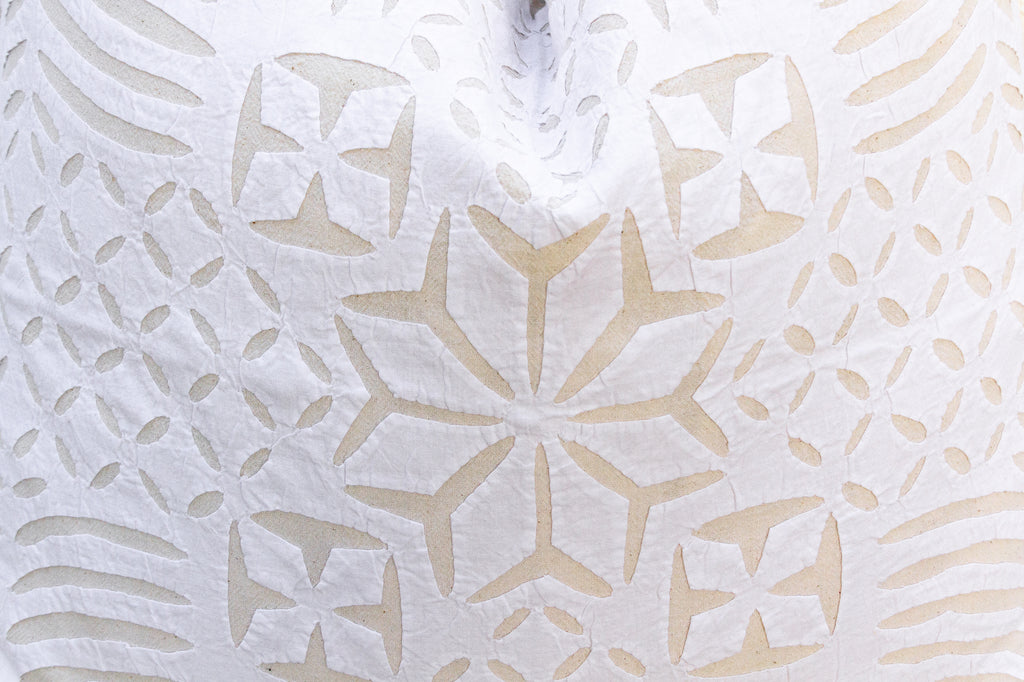 Saffron Petal, Pair of Appliqué Pillow Covers