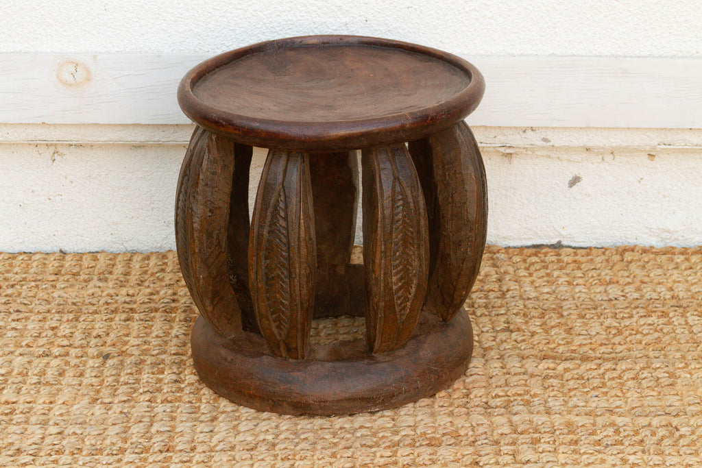 Antique Rustic Minimalist Lobi Stool (Trade)