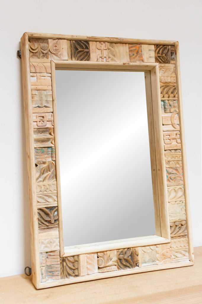 Abstract Carving Indian Mirror (Trade)