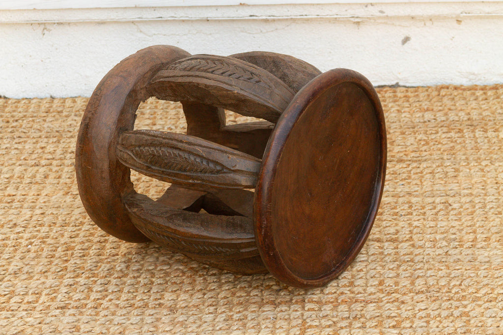 Antique Rustic Minimalist Lobi Stool (Trade)