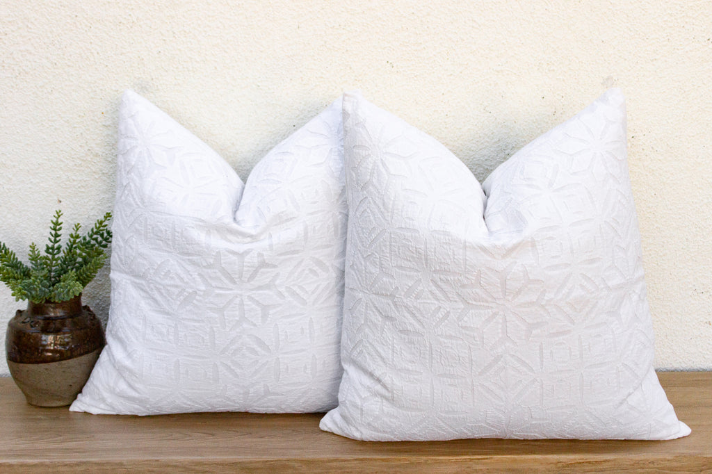 Spring Time, Pair of Appliqué Pillow Covers