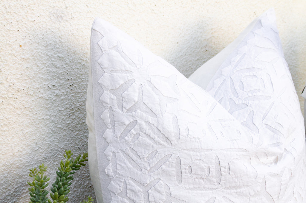 Spring Time, Pair of Appliqué Pillow Covers